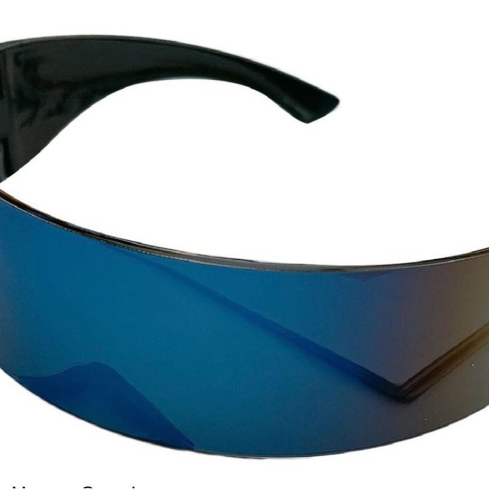 Futuristic Silver Visor Sunglasses - Picture 3 of 5